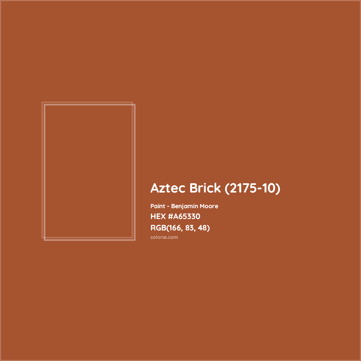 Benjamin Moore Aztec Brick (2175-10) Paint color codes, similar paints and  colors 