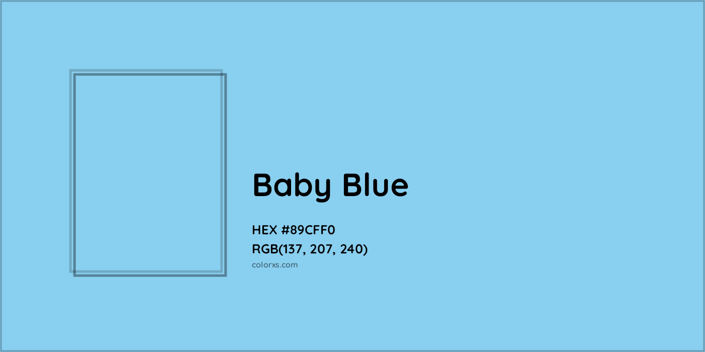 Baby Blue Color - Hex, RGB, CMYK, Pantone