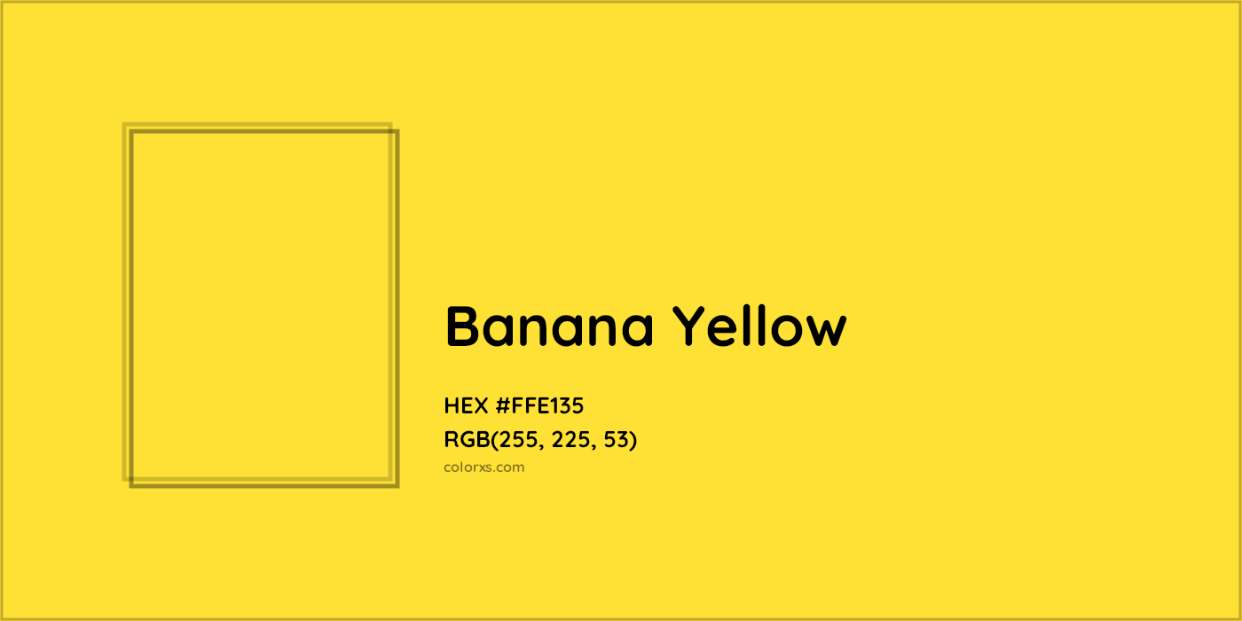 HEX #FFE135 Banana Yellow Color - Color Code
