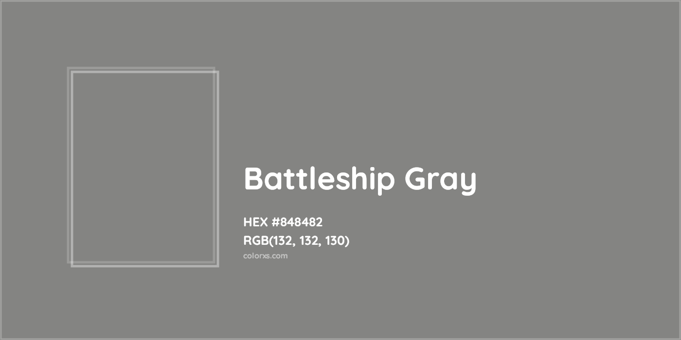 HEX #848482 Battleship Gray Color - Color Code