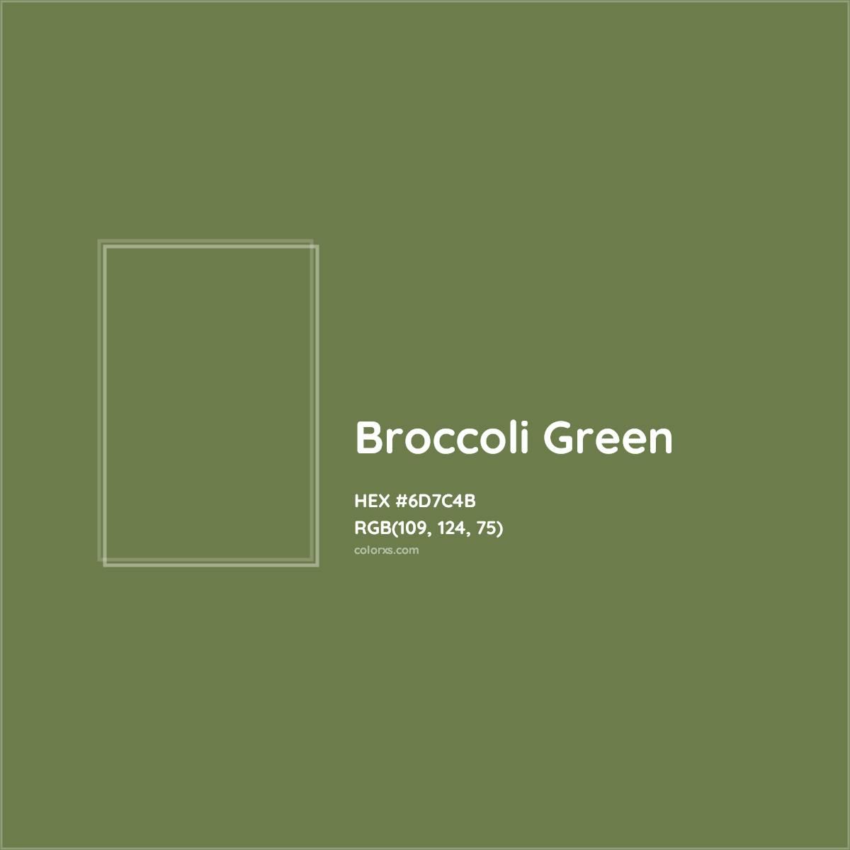 HEX #6D7C4B Broccoli Green Color - Color Code