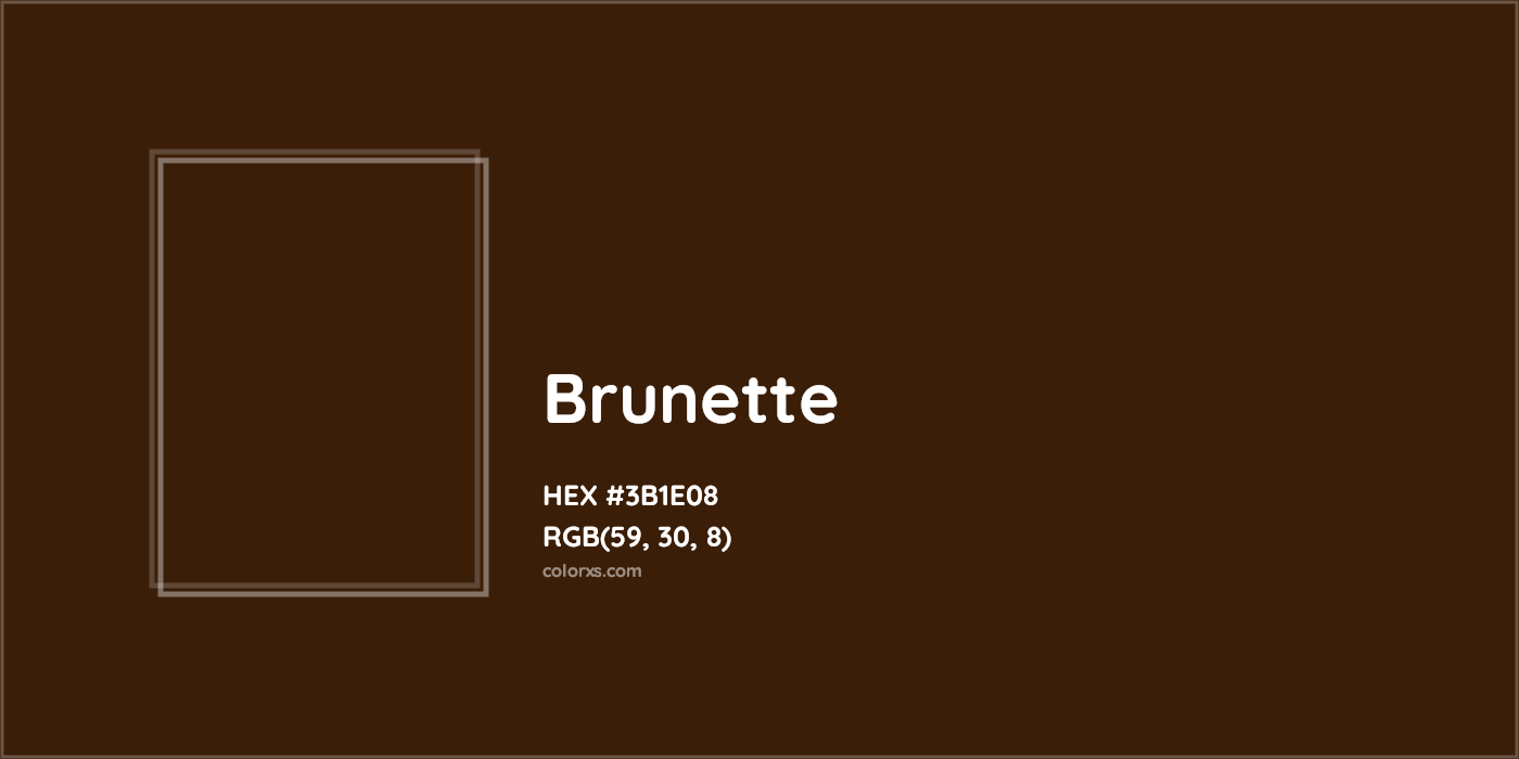HEX #3B1E08 Brunette Color - Color Code
