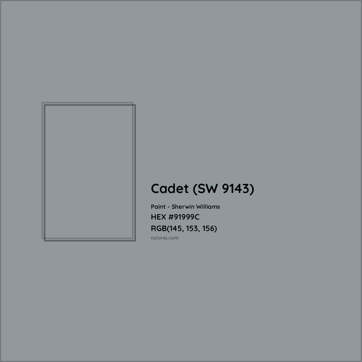 HEX #91999C Cadet (SW 9143) Paint Sherwin Williams - Color Code