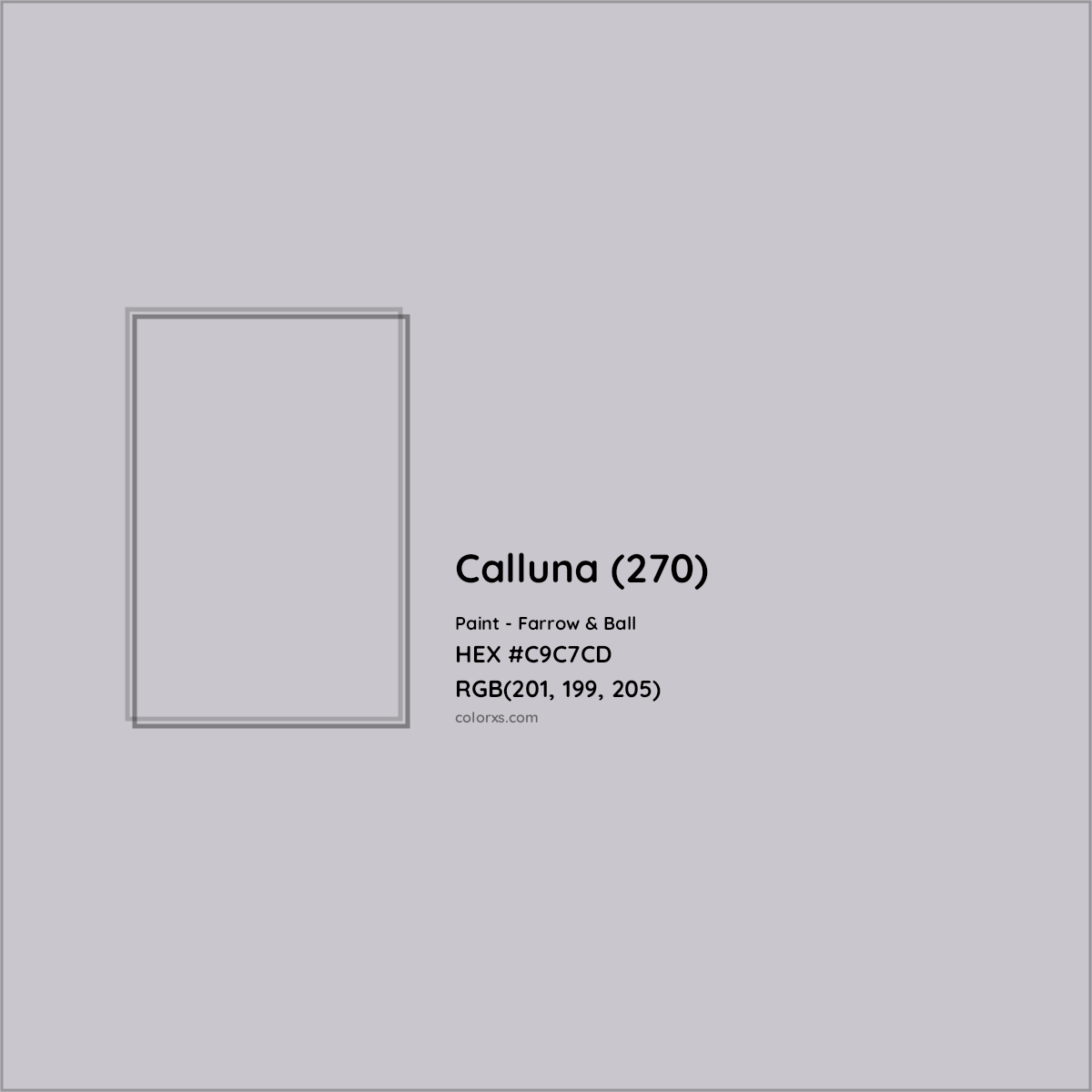 HEX #C9C7CD Calluna (270) Paint Farrow & Ball - Color Code