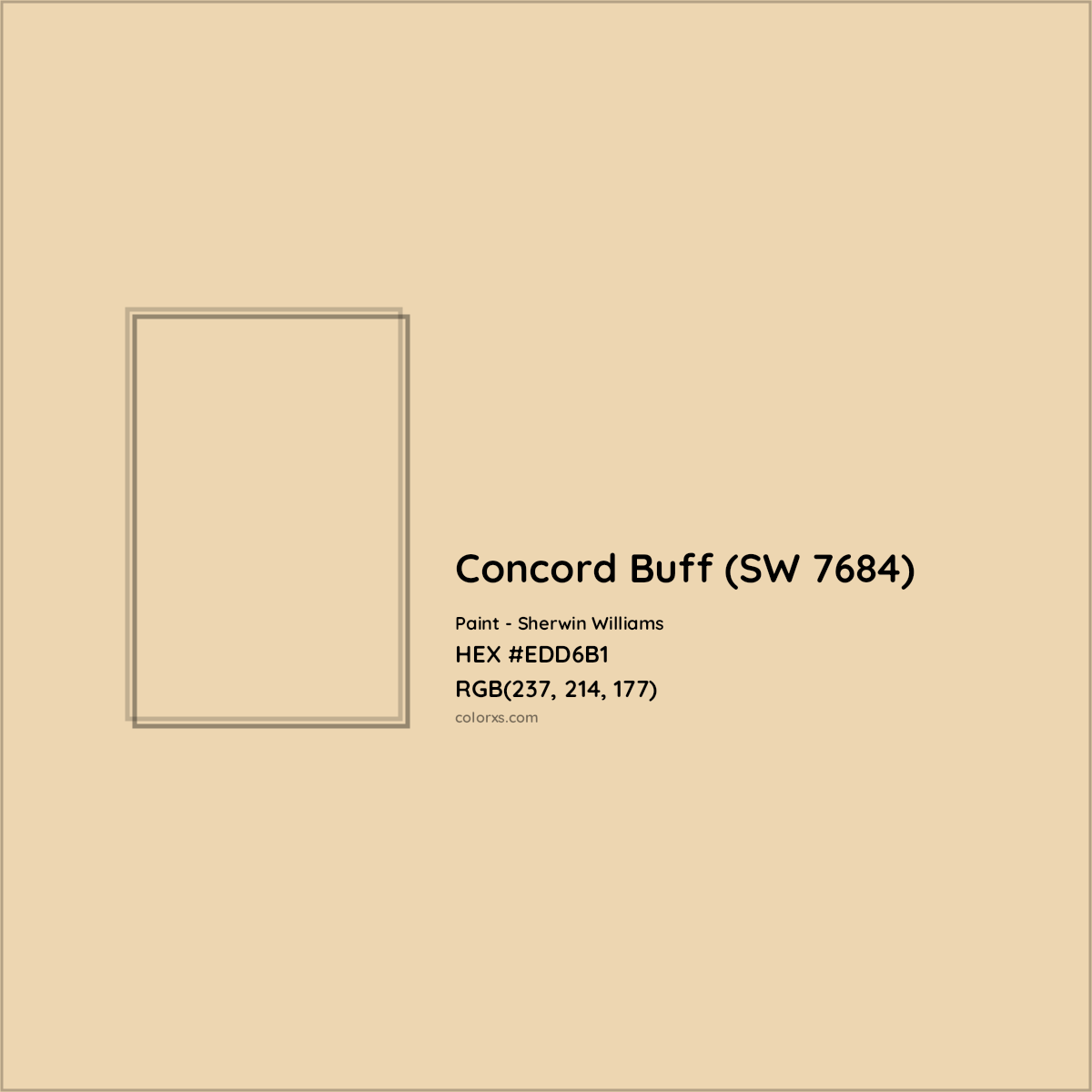 HEX #EDD6B1 Concord Buff (SW 7684) Paint Sherwin Williams - Color Code