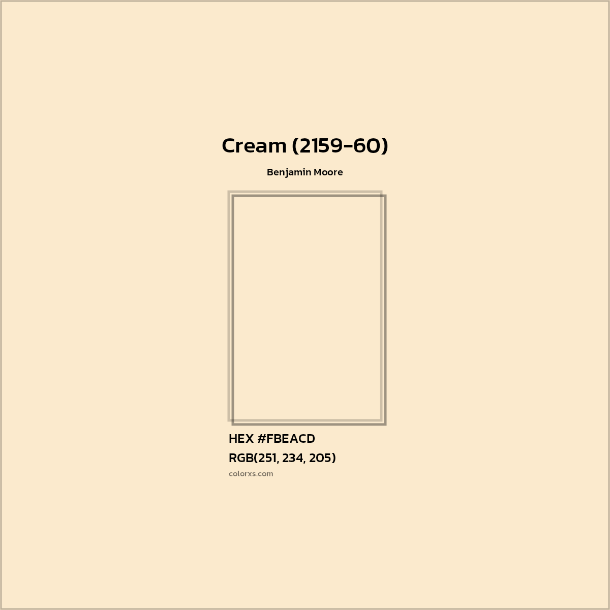 Benjamin Moore Cream 2159 60 Paint Color Codes Similar Paints And 