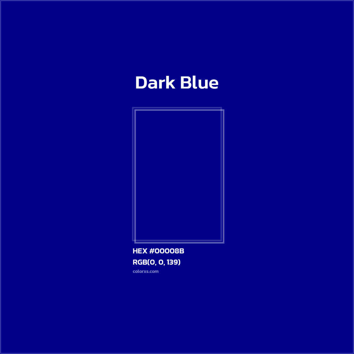 Dark Blue Complementary Or Opposite Color Name And Code 00008B 