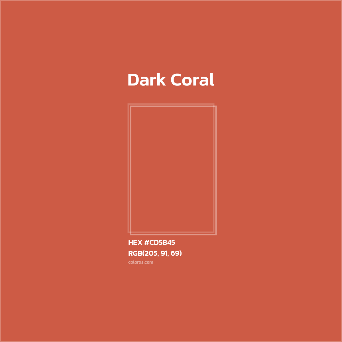 Dark Coral Complementary Or Opposite Color Name And Code CD5B45 