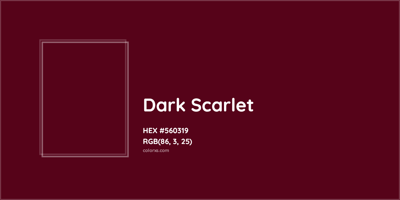Dark Scarlet Complementary or Opposite Color Name and Code (#560319 ...