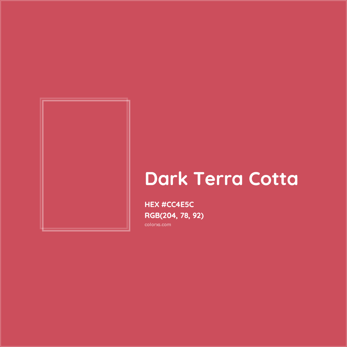 About Dark Terra Cotta - Color codes, similar colors and paints