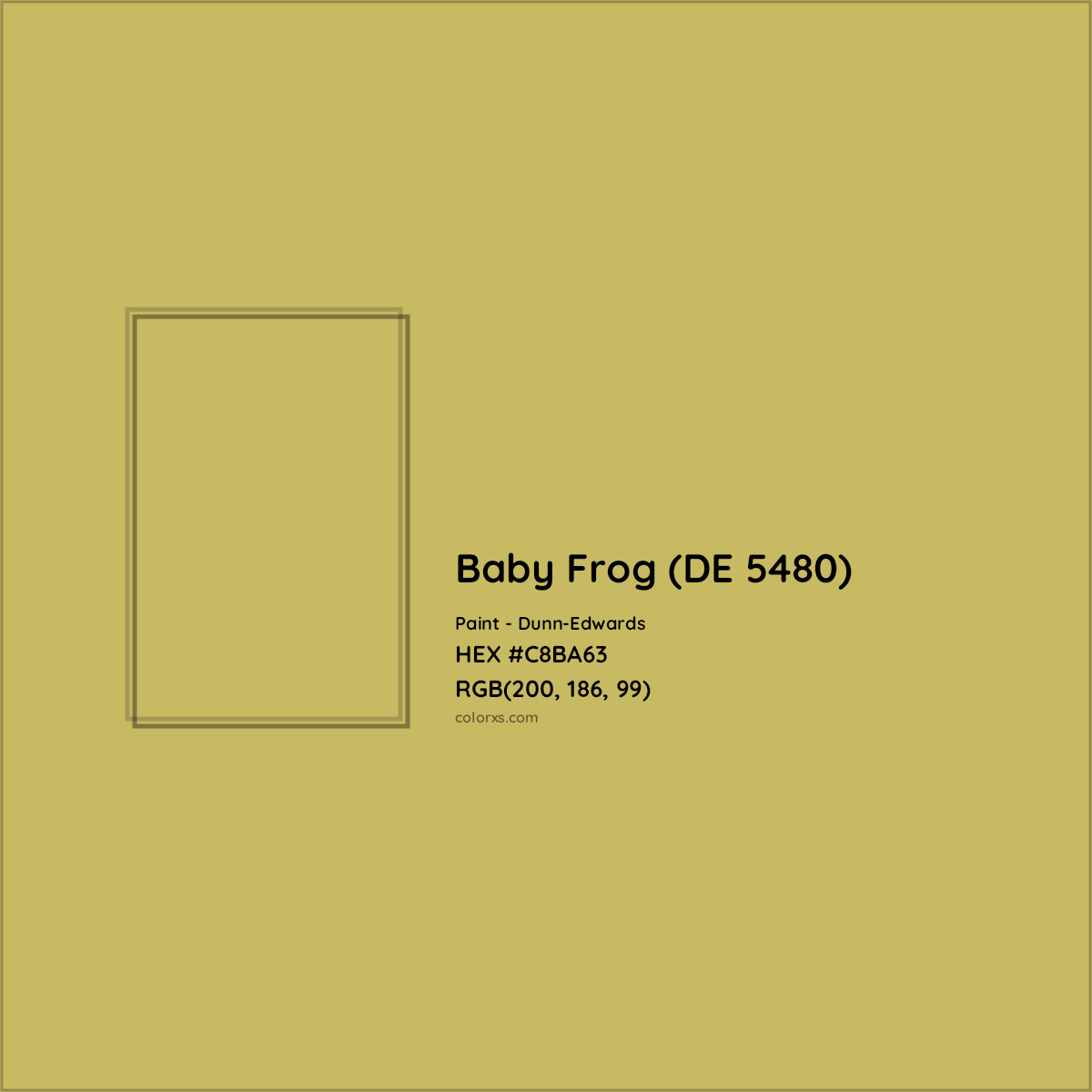 HEX #C8BA63 Baby Frog (DE 5480) Paint Dunn-Edwards - Color Code