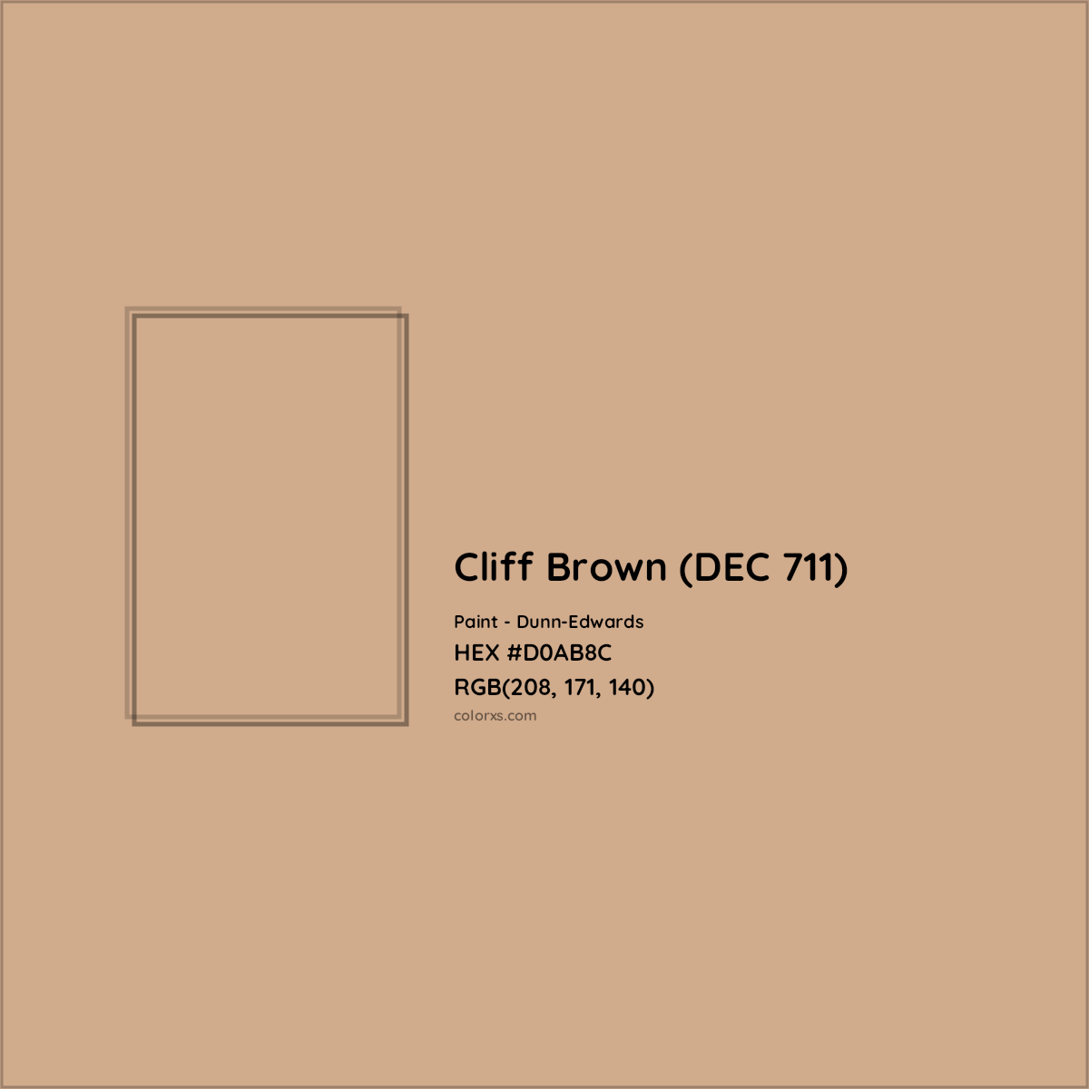 HEX #D0AB8C Cliff Brown (DEC 711) Paint Dunn-Edwards - Color Code