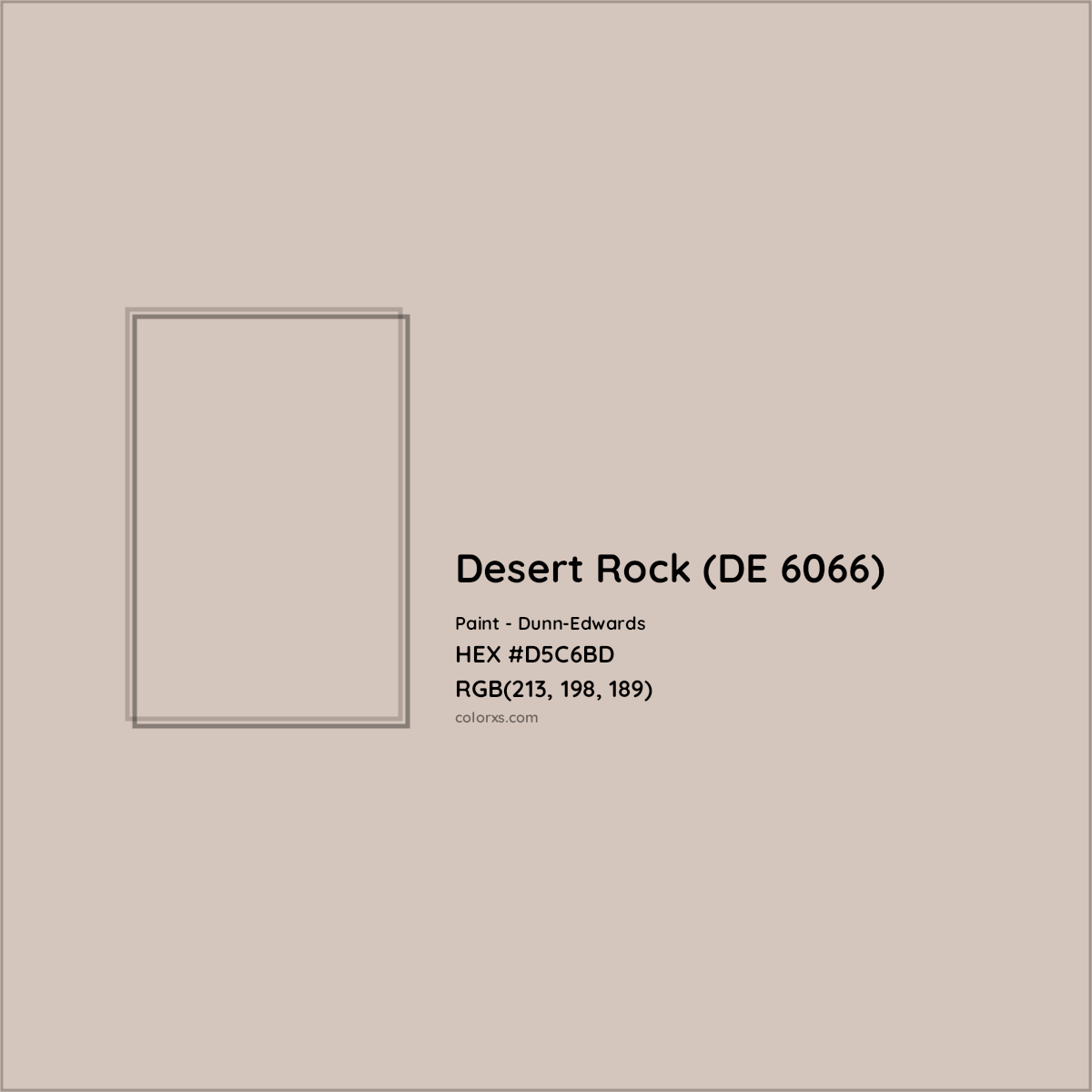 HEX #D5C6BD Desert Rock (DE 6066) Paint Dunn-Edwards - Color Code