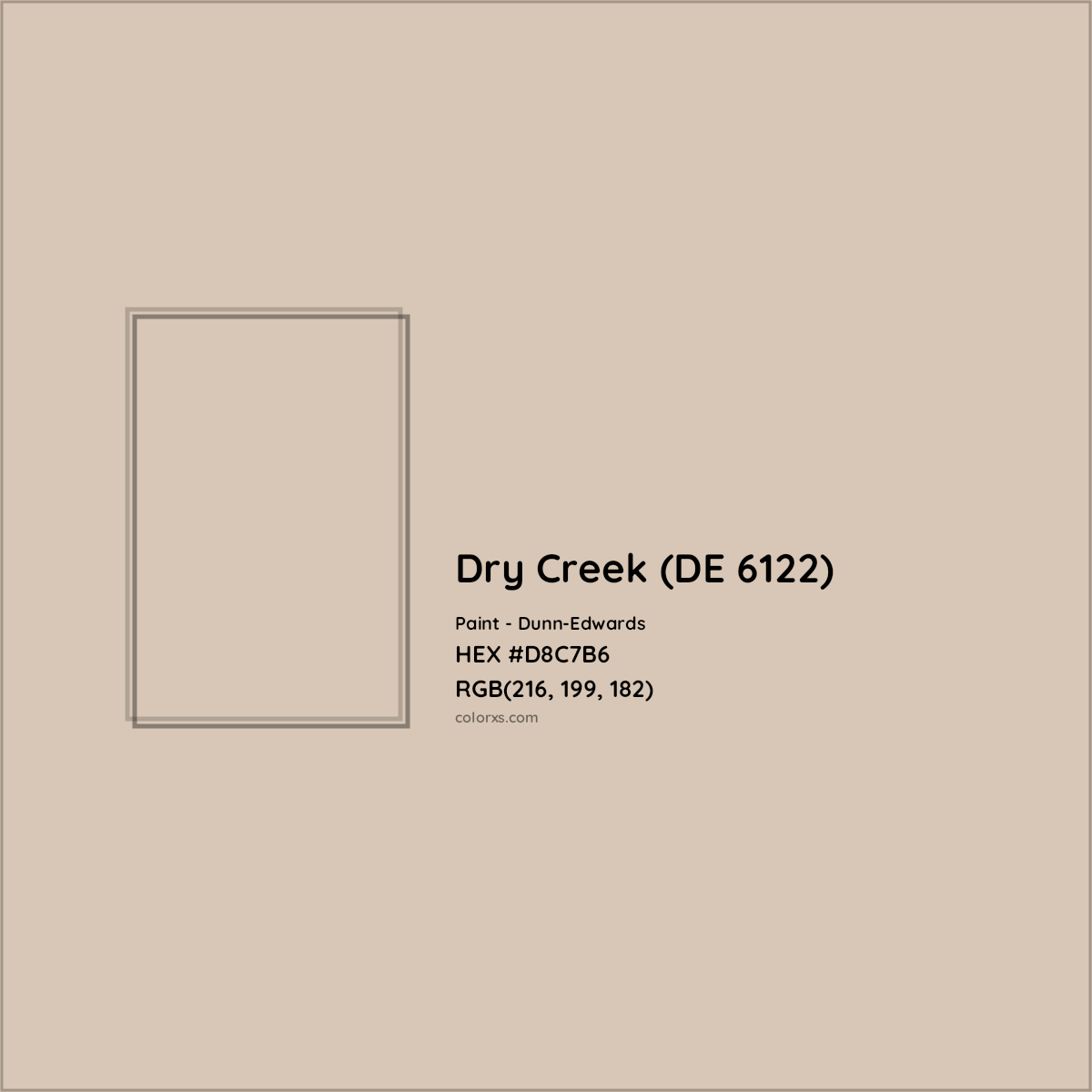 HEX #D8C7B6 Dry Creek (DE 6122) Paint Dunn-Edwards - Color Code