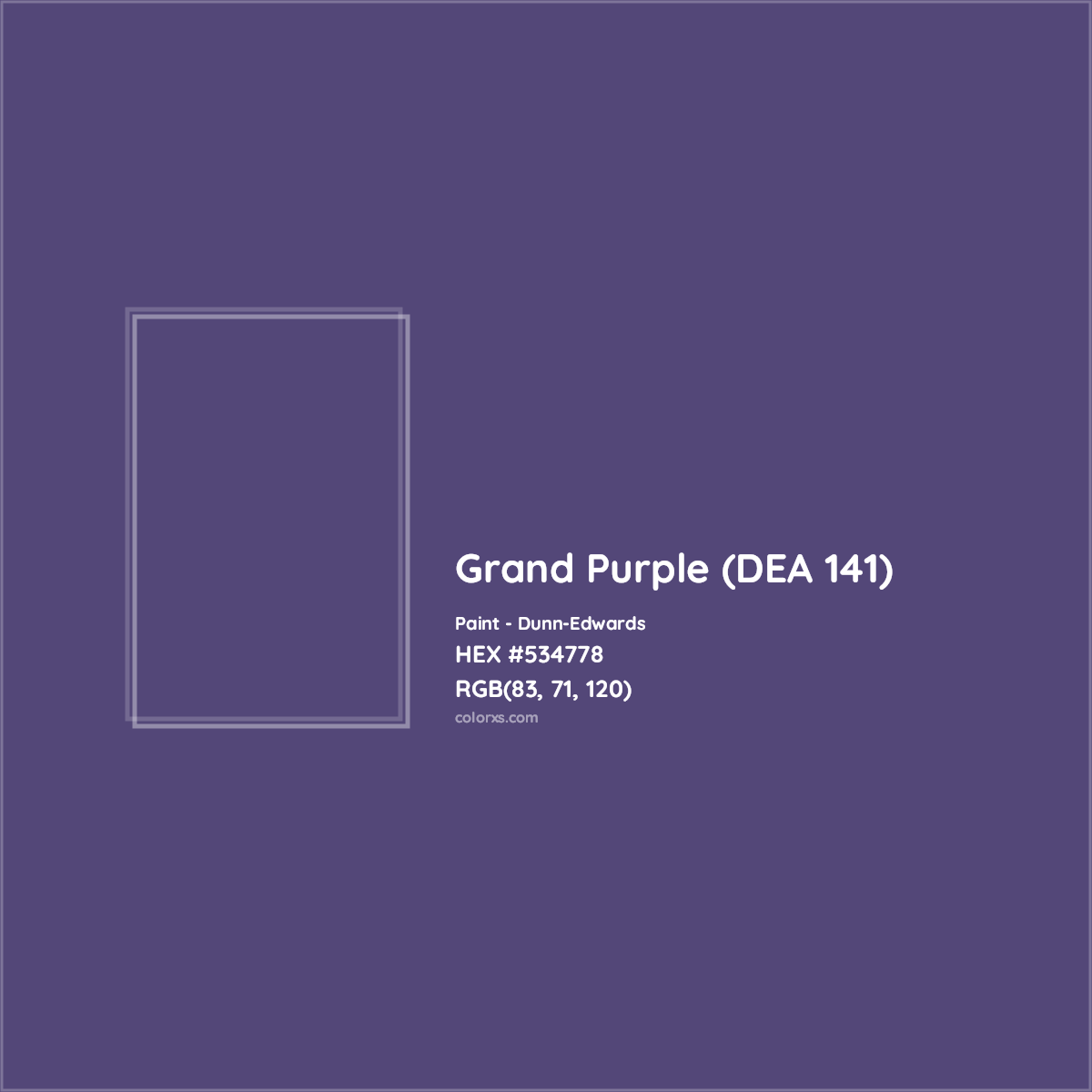 HEX #534778 Grand Purple (DEA 141) Paint Dunn-Edwards - Color Code