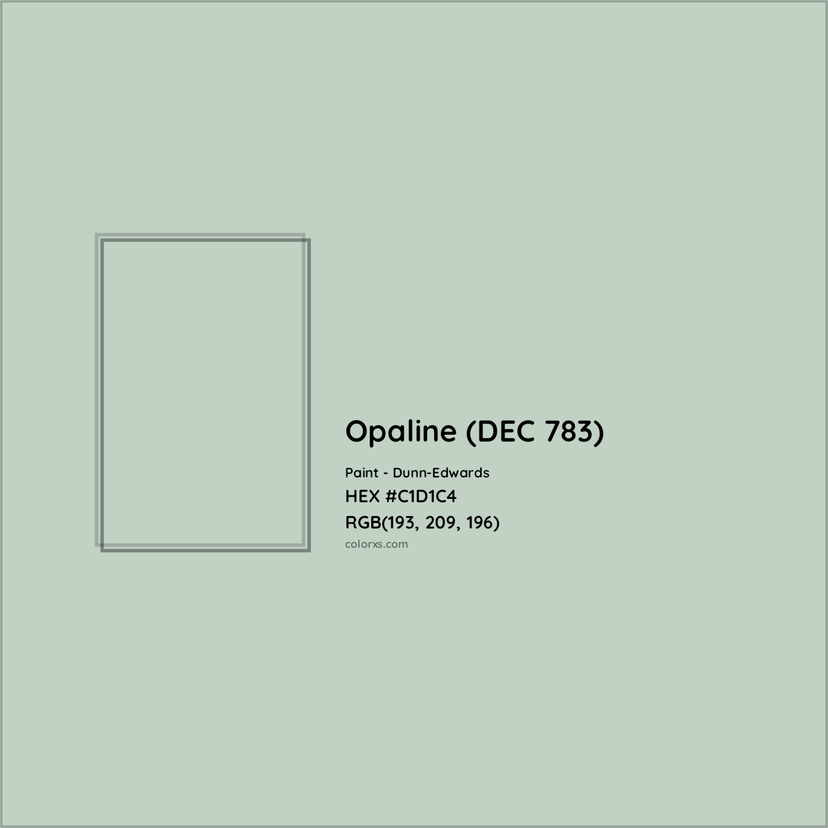 HEX #C1D1C4 Opaline (DEC 783) Paint Dunn-Edwards - Color Code