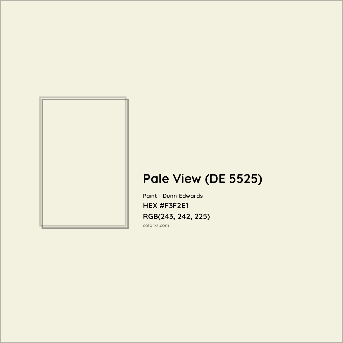 HEX #F3F2E1 Pale View (DE 5525) Paint Dunn-Edwards - Color Code