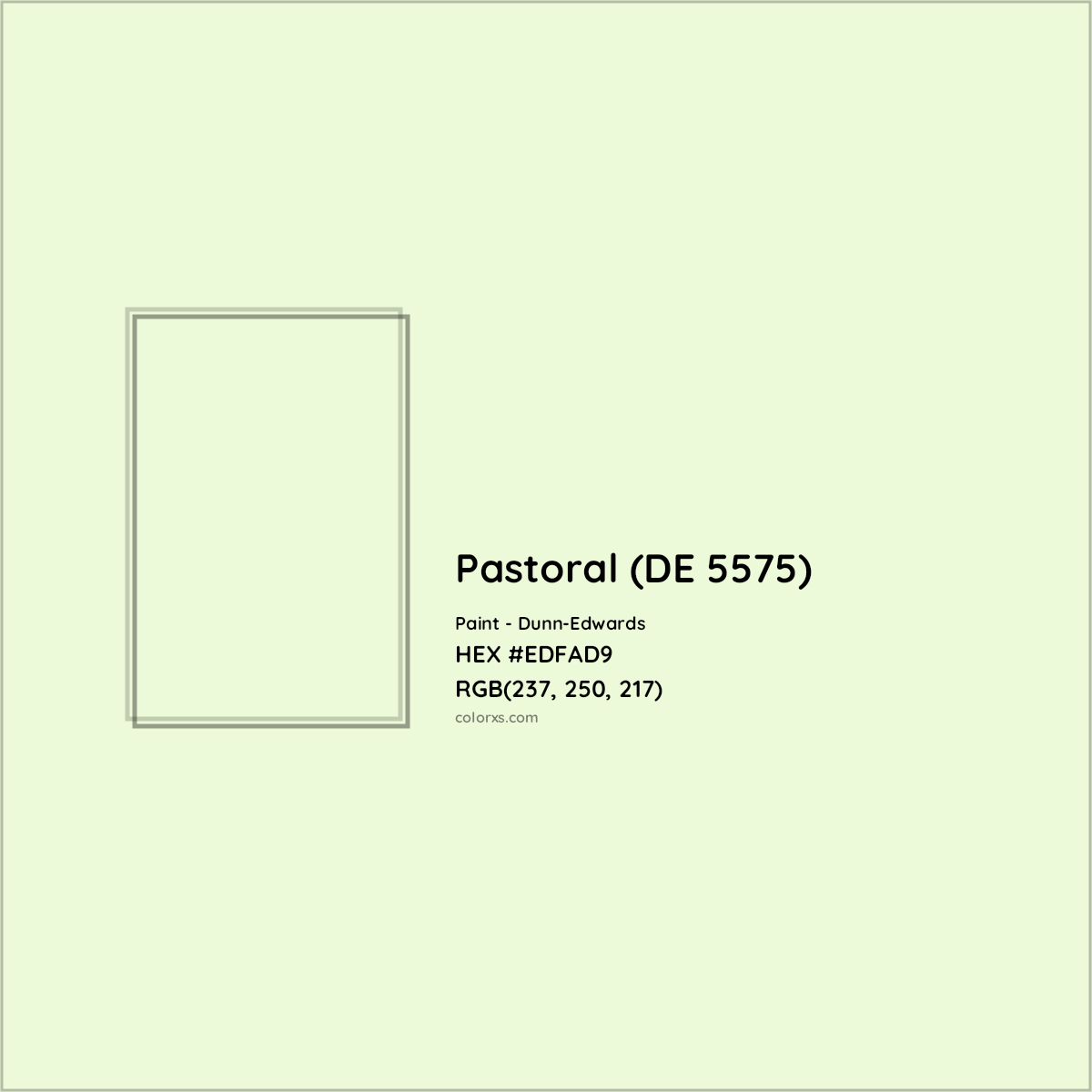 HEX #EDFAD9 Pastoral (DE 5575) Paint Dunn-Edwards - Color Code