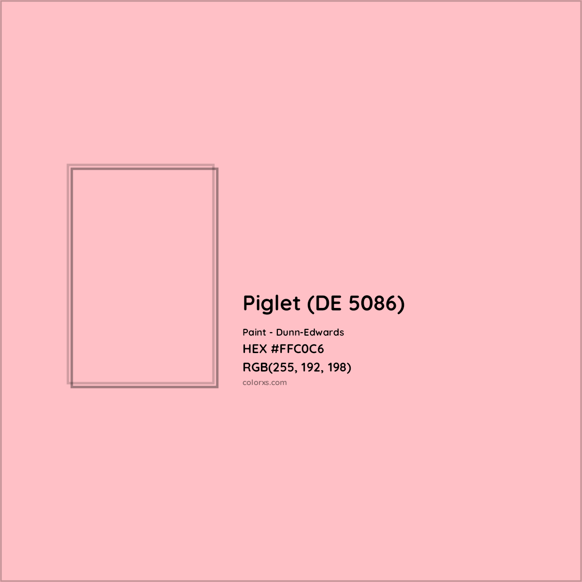 HEX #FFC0C6 Piglet (DE 5086) Paint Dunn-Edwards - Color Code
