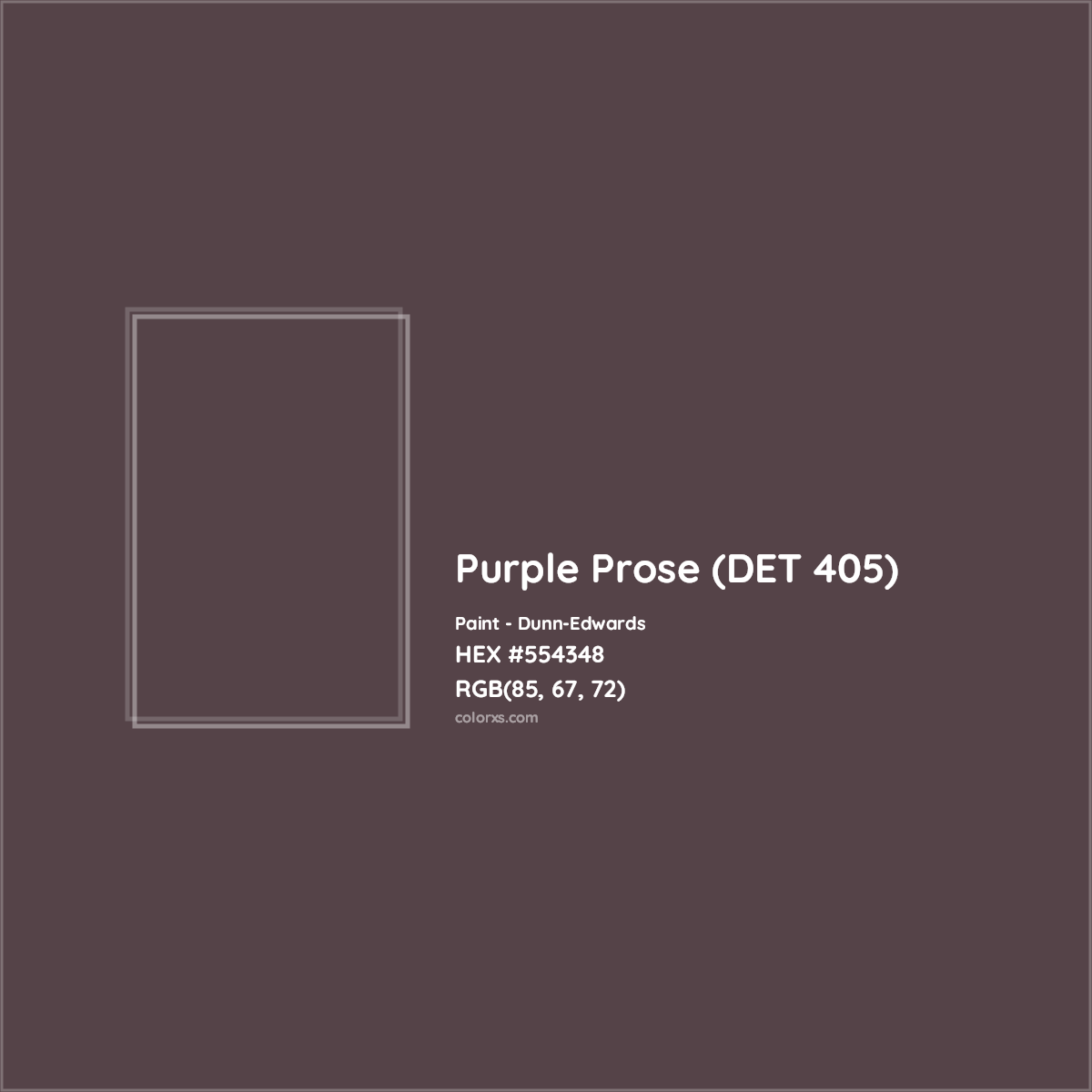 HEX #554348 Purple Prose (DET 405) Paint Dunn-Edwards - Color Code