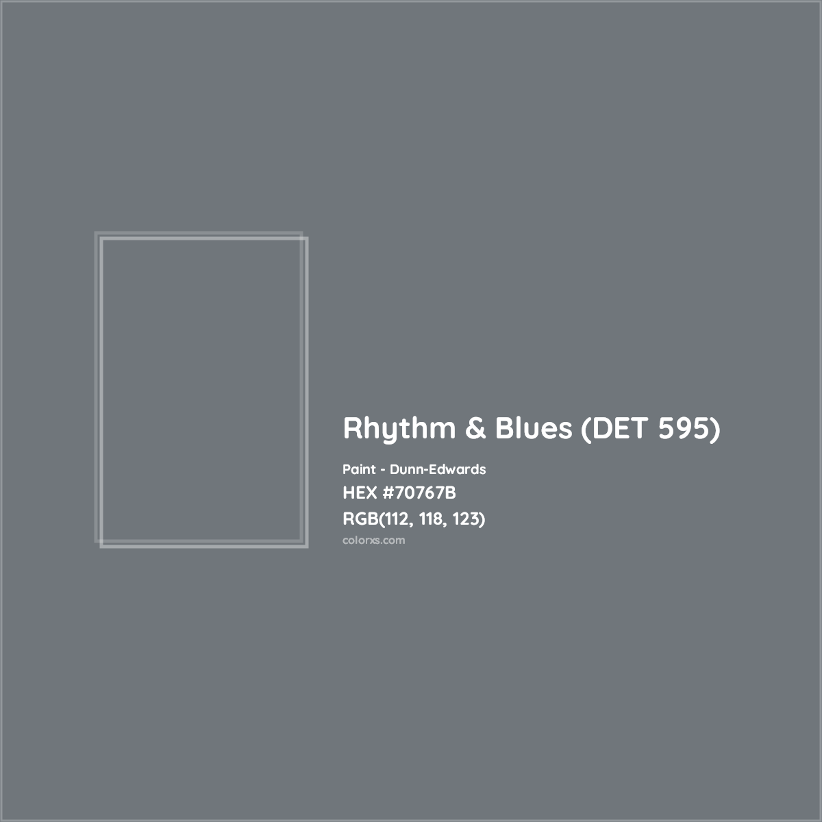 HEX #70767B Rhythm & Blues (DET 595) Paint Dunn-Edwards - Color Code