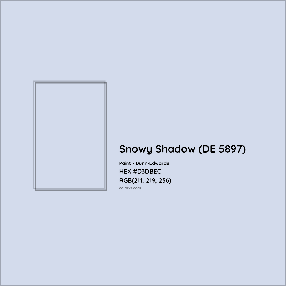 HEX #D3DBEC Snowy Shadow (DE 5897) Paint Dunn-Edwards - Color Code