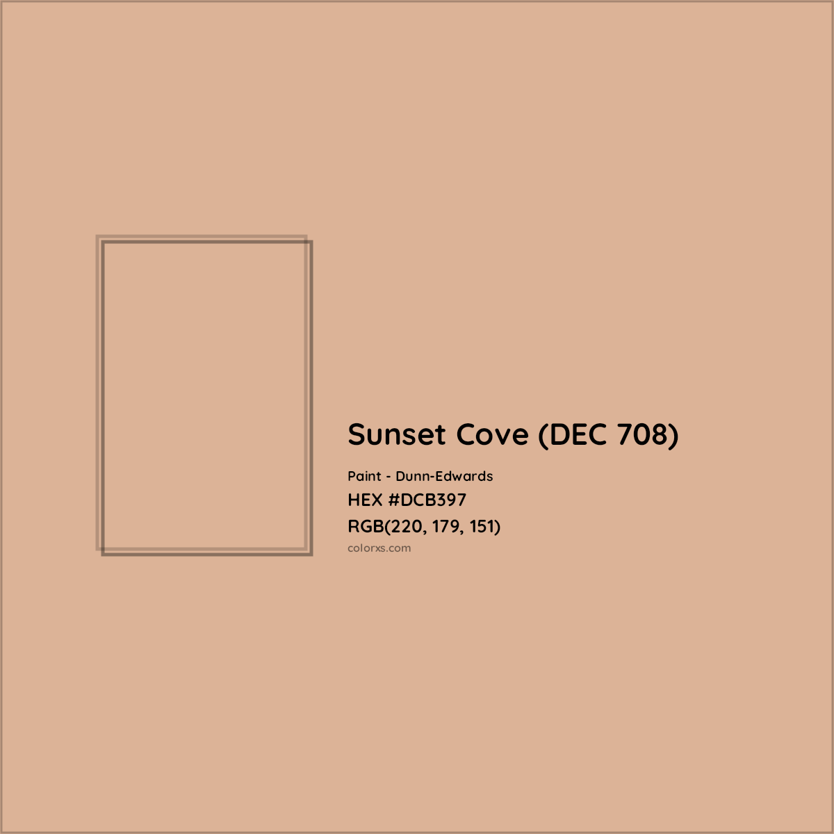 HEX #DCB397 Sunset Cove (DEC 708) Paint Dunn-Edwards - Color Code