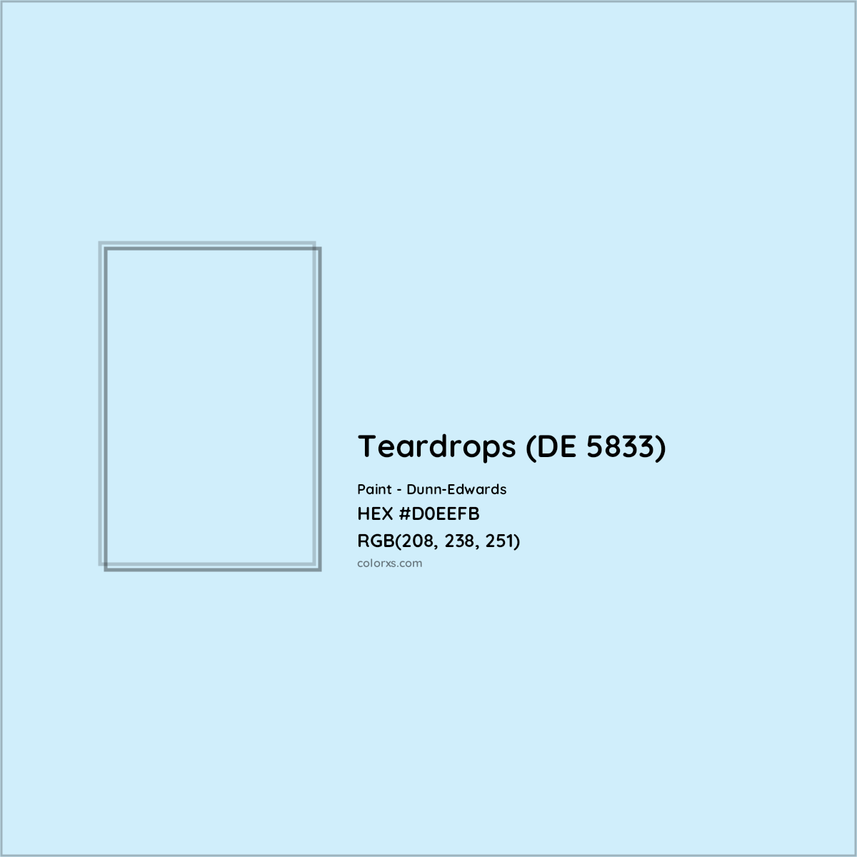 HEX #D0EEFB Teardrops (DE 5833) Paint Dunn-Edwards - Color Code