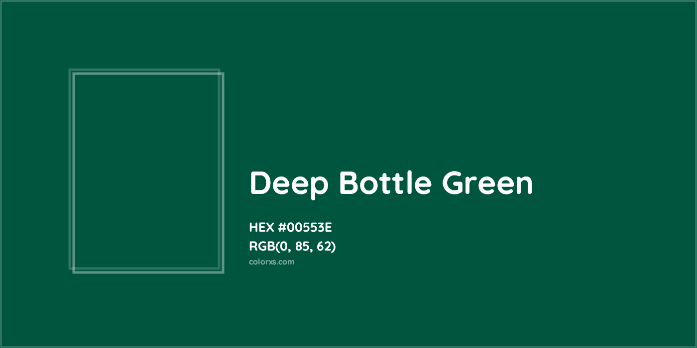 HEX #00553E Deep Bottle Green Color - Color Code