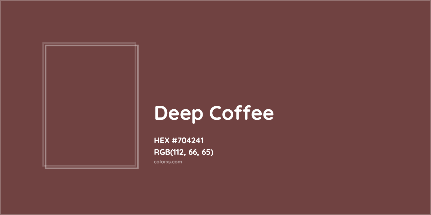 HEX #704241 Deep Coffee Color - Color Code