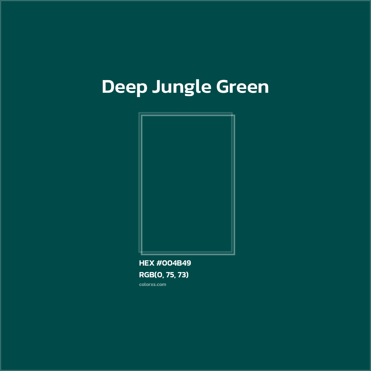 Deep Jungle Green Color Palettes Scheme Combination Colorxs