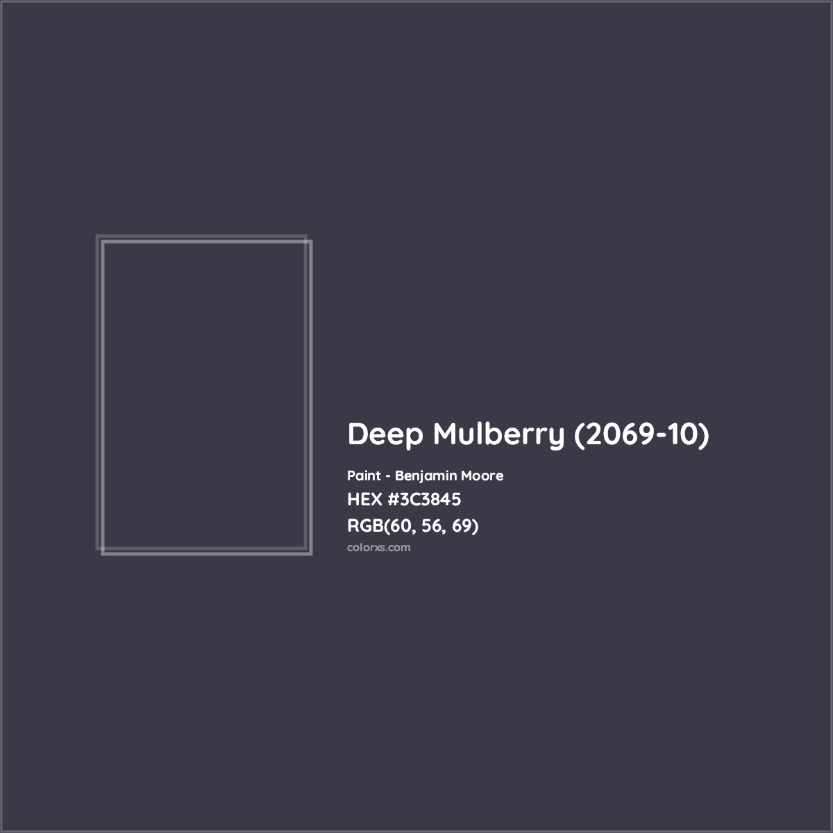 HEX #3C3845 Deep Mulberry (2069-10) Paint Benjamin Moore - Color Code