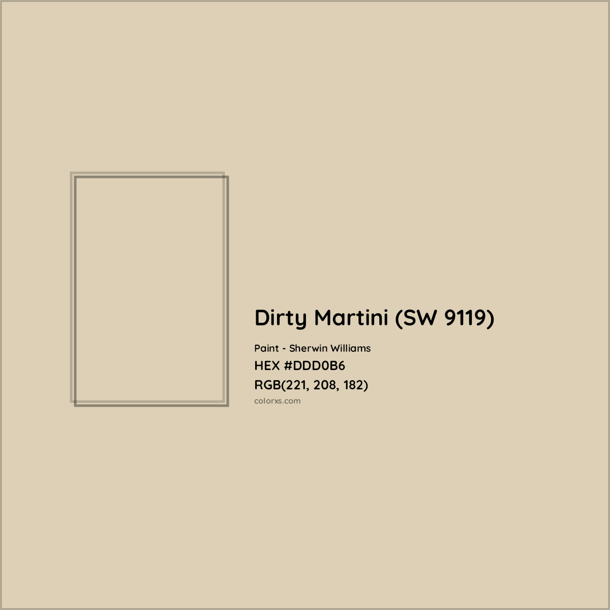 Sherwin Williams Dirty Martini (SW 9119) Paint color codes, similar paints and palettes - colorxs.com