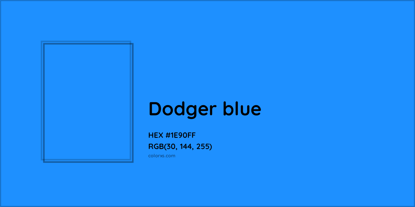 Dodger Blue information, Hsl, Rgb