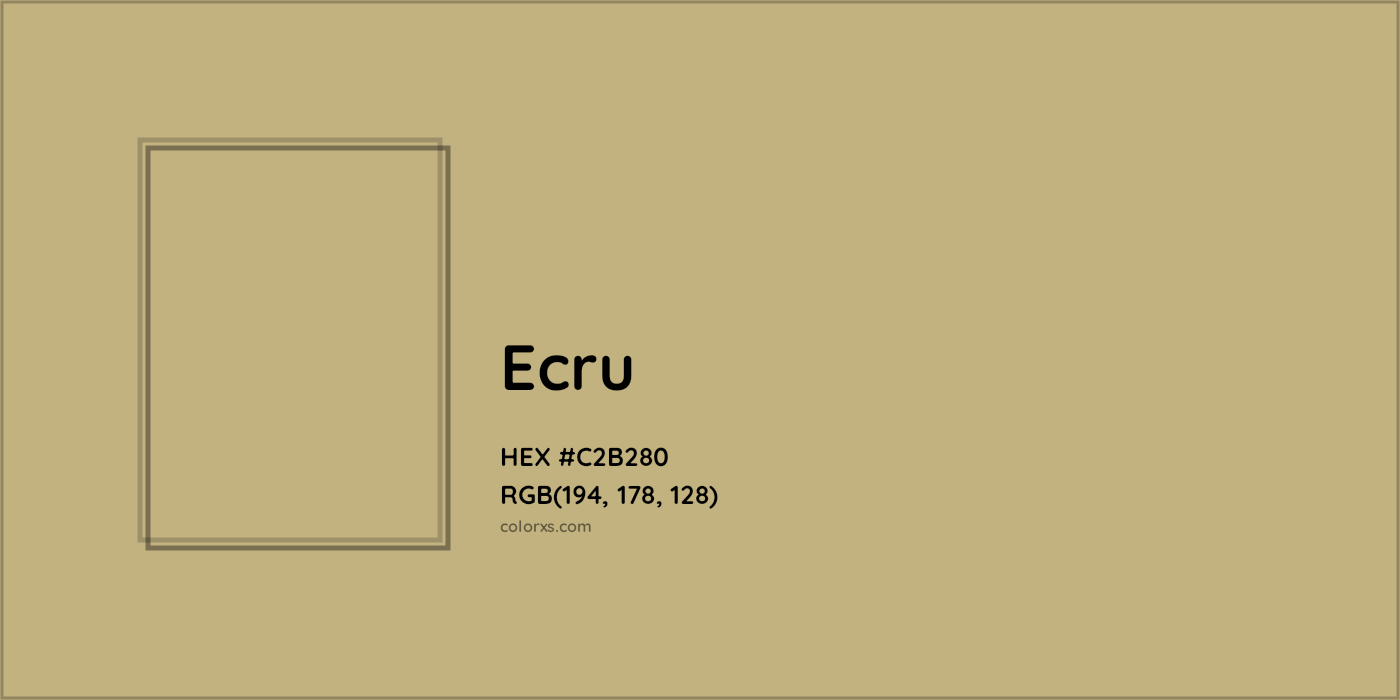 HEX #C2B280 Ecru Color - Color Code