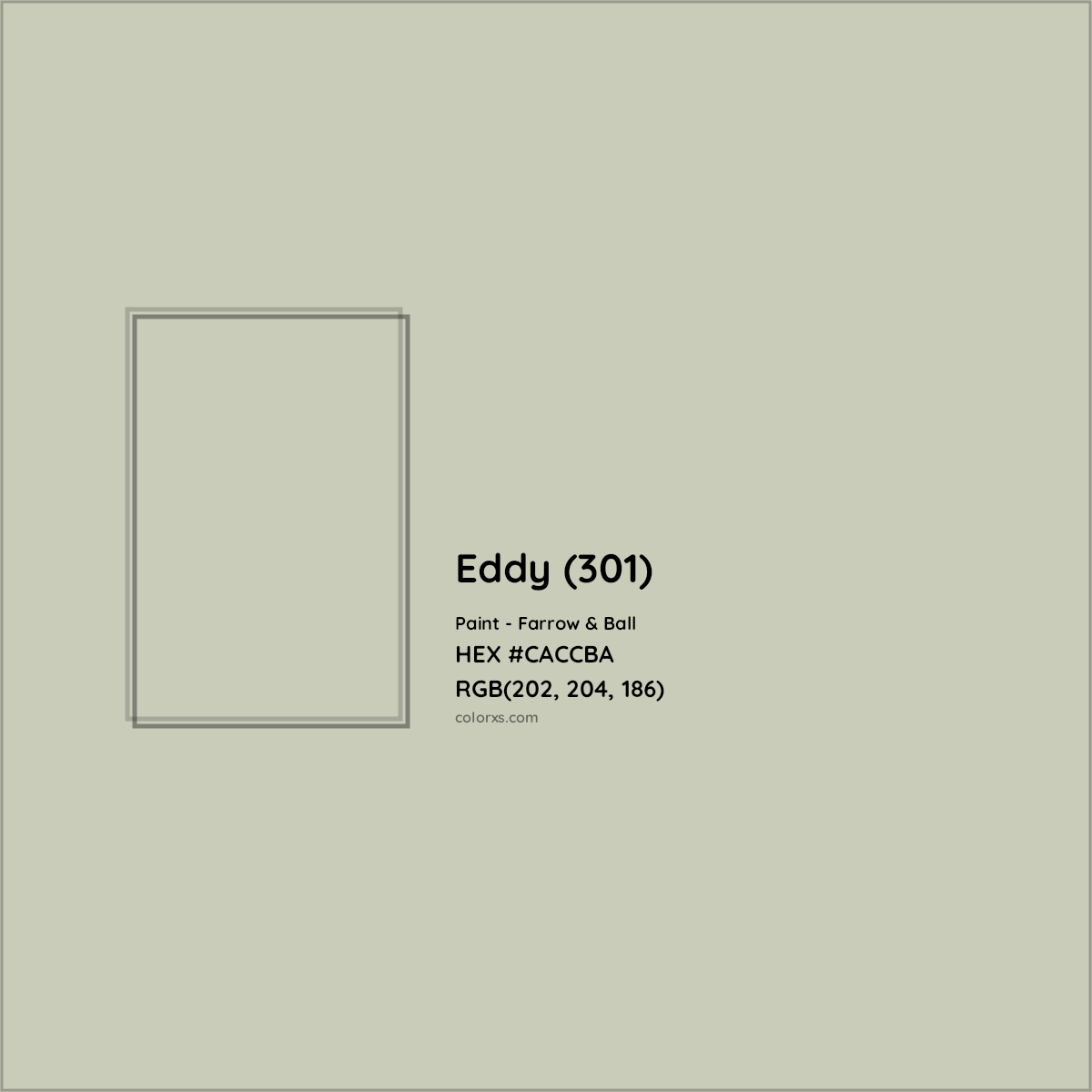 HEX #CACCBA Eddy (301) Paint Farrow & Ball - Color Code