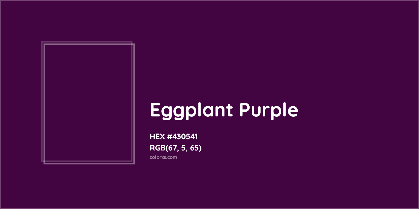 HEX #430541 Eggplant Purple Color - Color Code