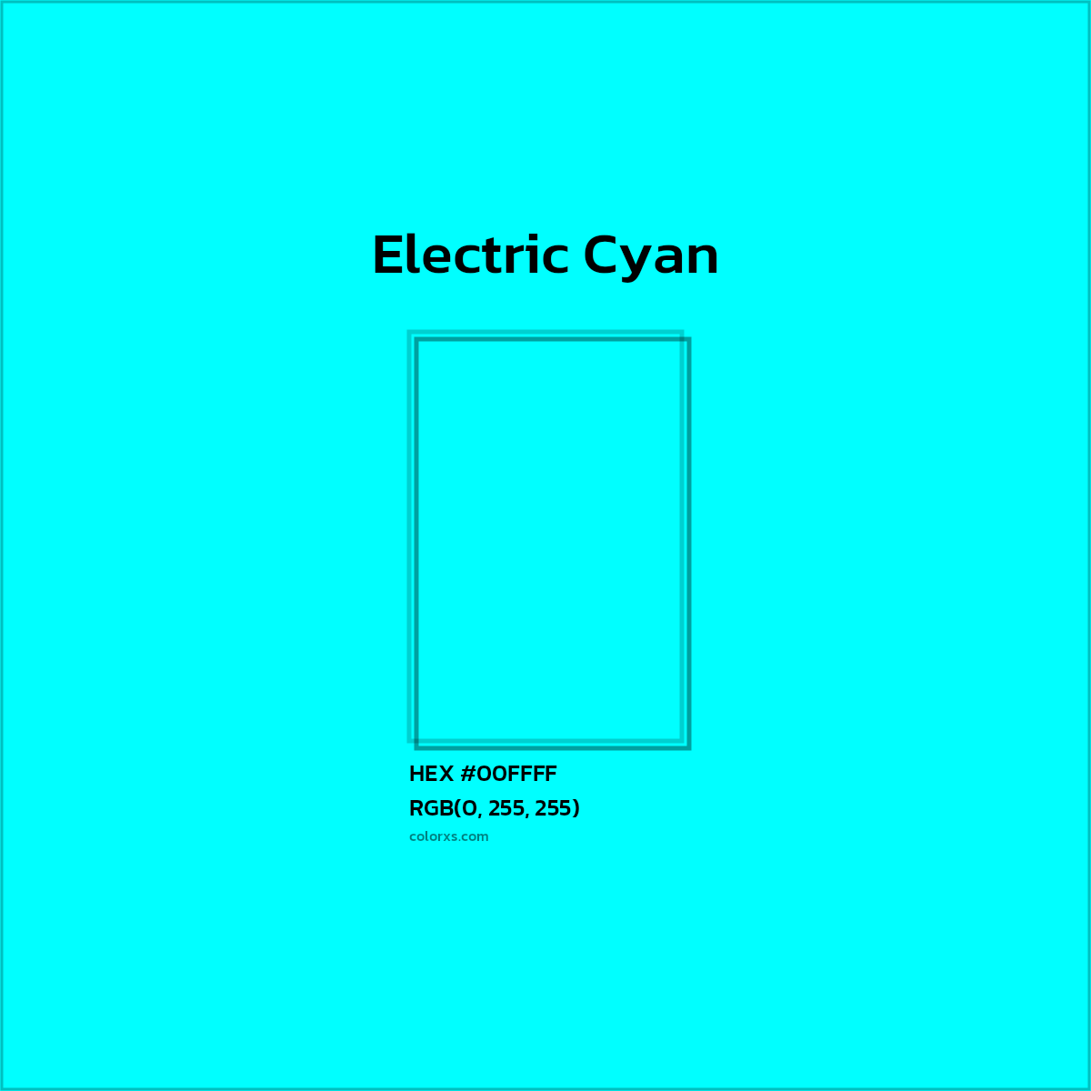 Electric Cyan Color Schemes And Palettes Colorxs