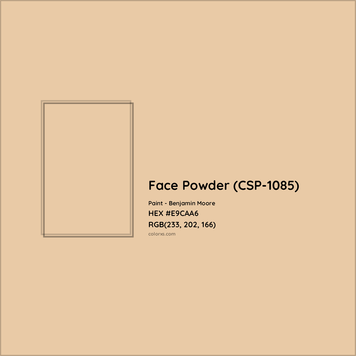 HEX #E9CAA6 Face Powder (CSP-1085) Paint Benjamin Moore - Color Code