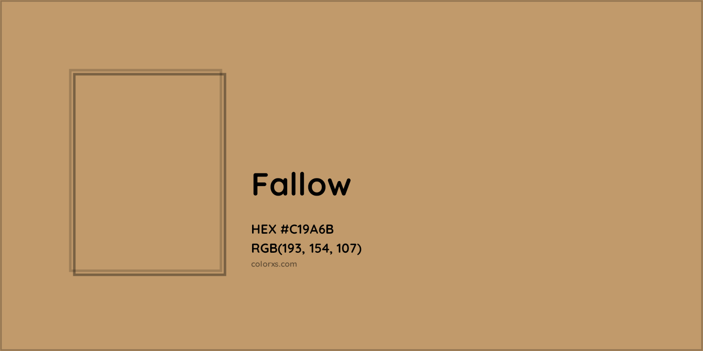 HEX #C19A6B Fallow Color - Color Code