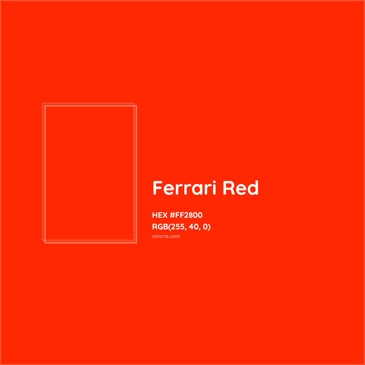 Forbyde redde knude About Ferrari Red Color - Color codes, similar colors and paints -  colorxs.com