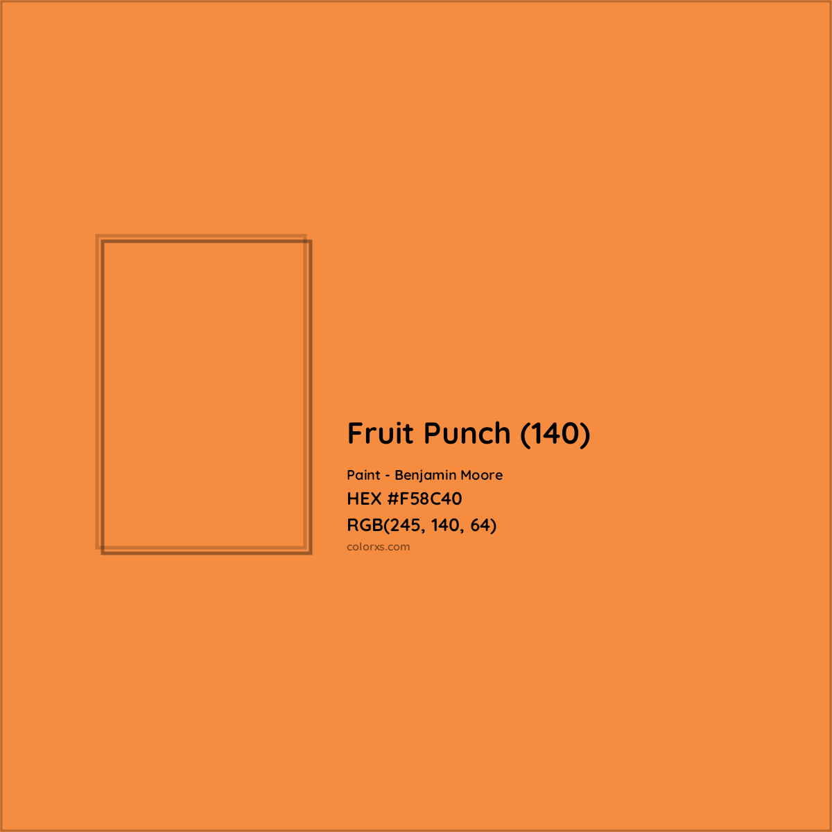 HEX #F58C40 Fruit Punch (140) Paint Benjamin Moore - Color Code