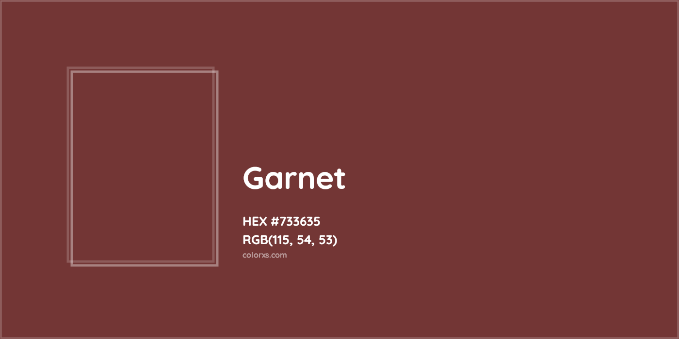 HEX #733635 Garnet Color - Color Code