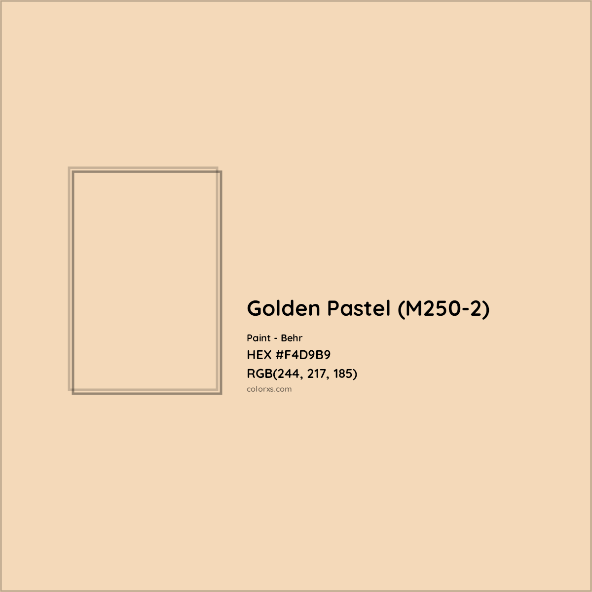 HEX #F4D9B9 Golden Pastel (M250-2) Paint Behr - Color Code