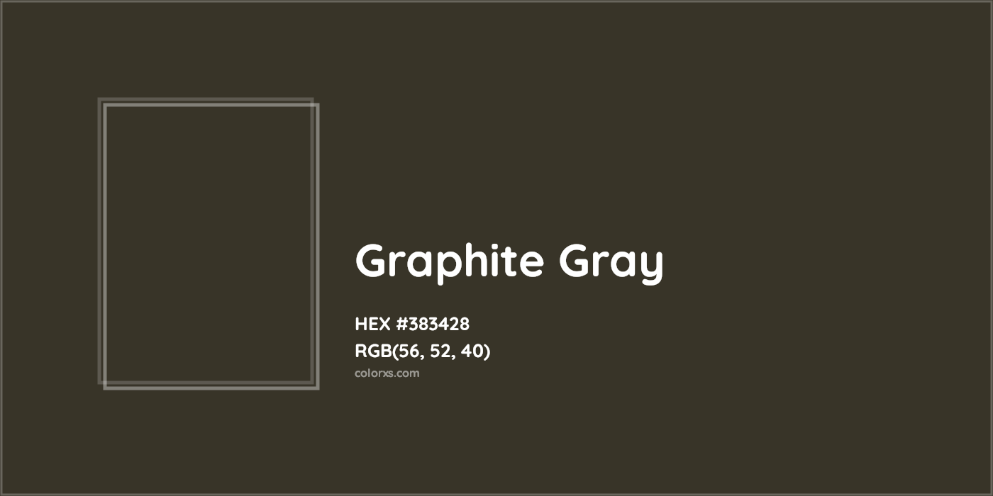 HEX #383428 Graphite Gray Color - Color Code