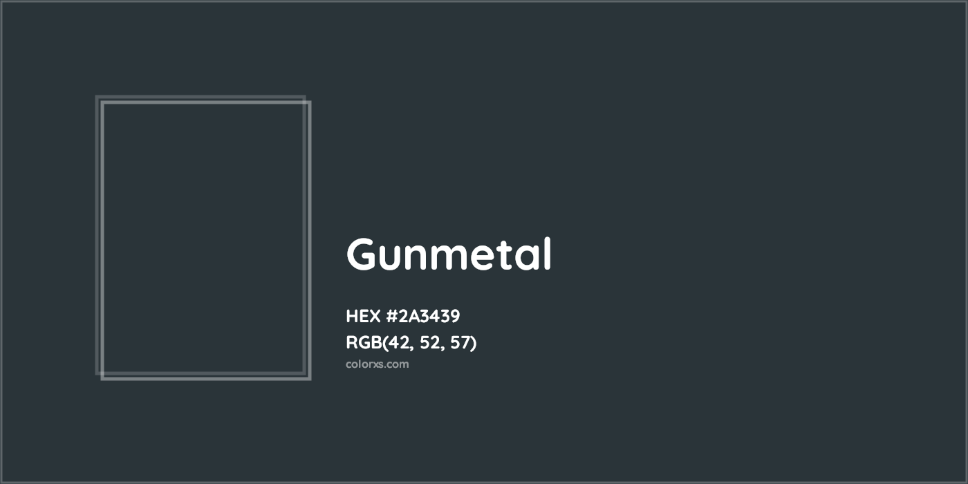 About Gunmetal - Color codes, similar colors and paints 
