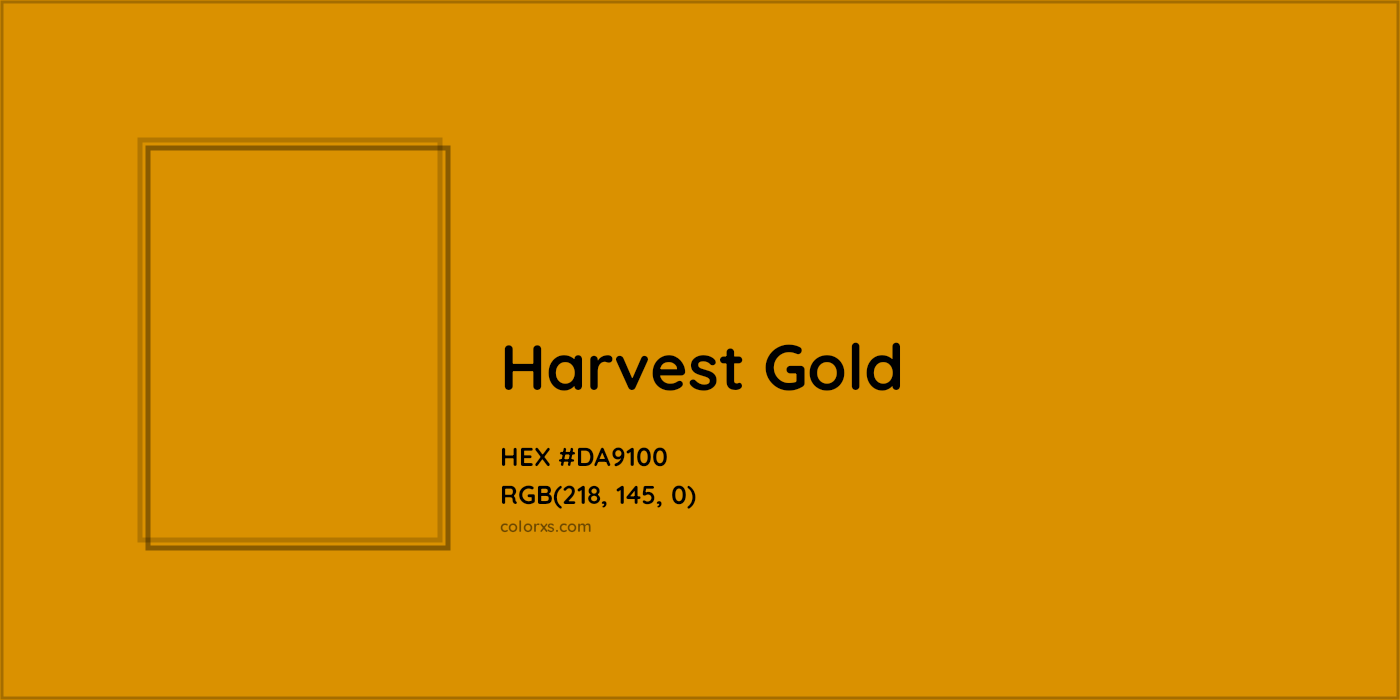 HEX #DA9100 Harvest Gold Color - Color Code
