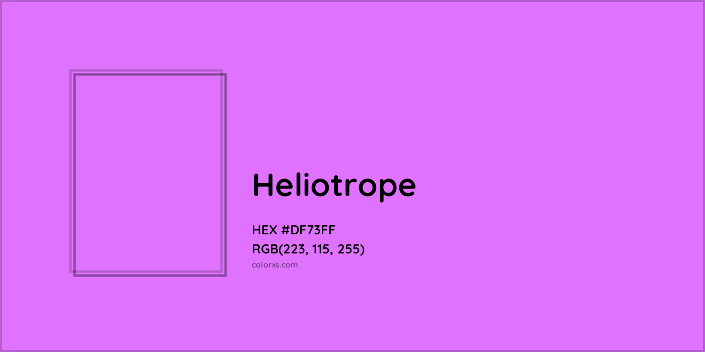 HEX #DF73FF Heliotrope Color - Color Code