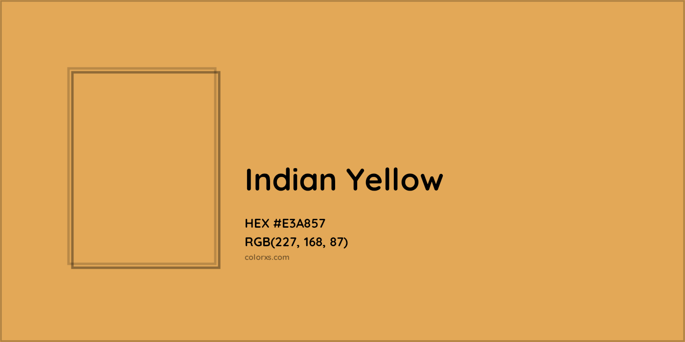HEX #E3A857 Indian Yellow Color - Color Code