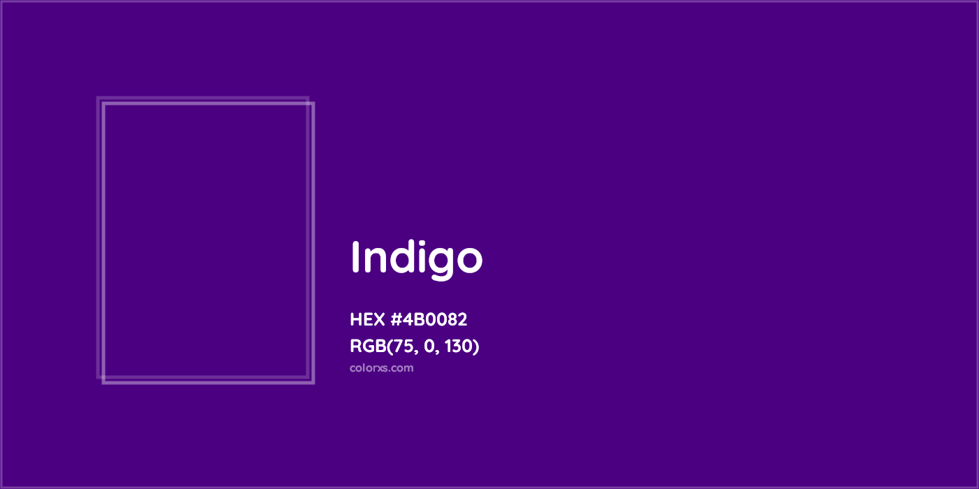 Indigo Dye information, Hsl, Rgb